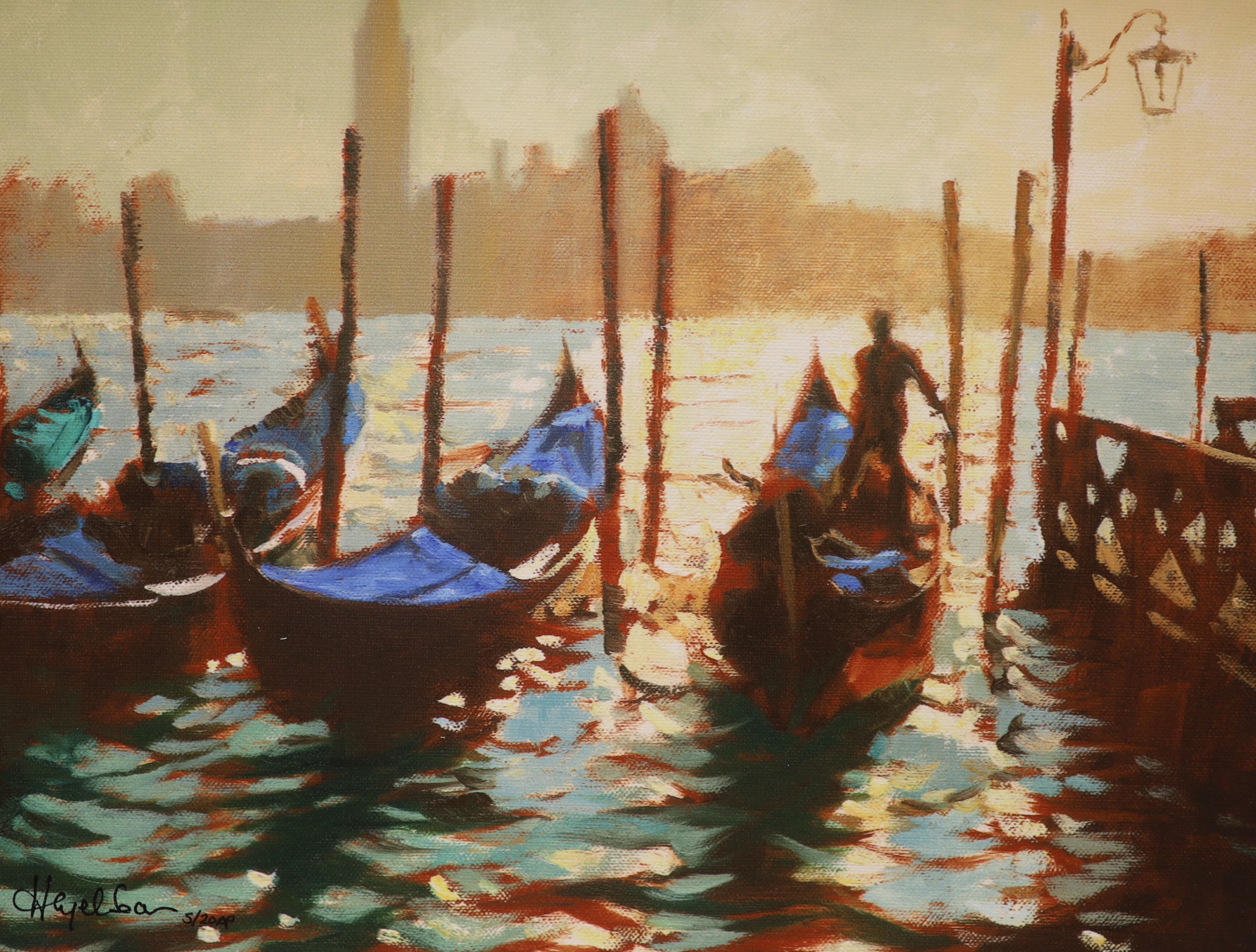 Cyril Barnes (20th century), acrylic on paper, 'RX 118 - Hastings', signed and Hazel Soan, 'Dappled Light II', 29 x 40cm & 29 x 37cm